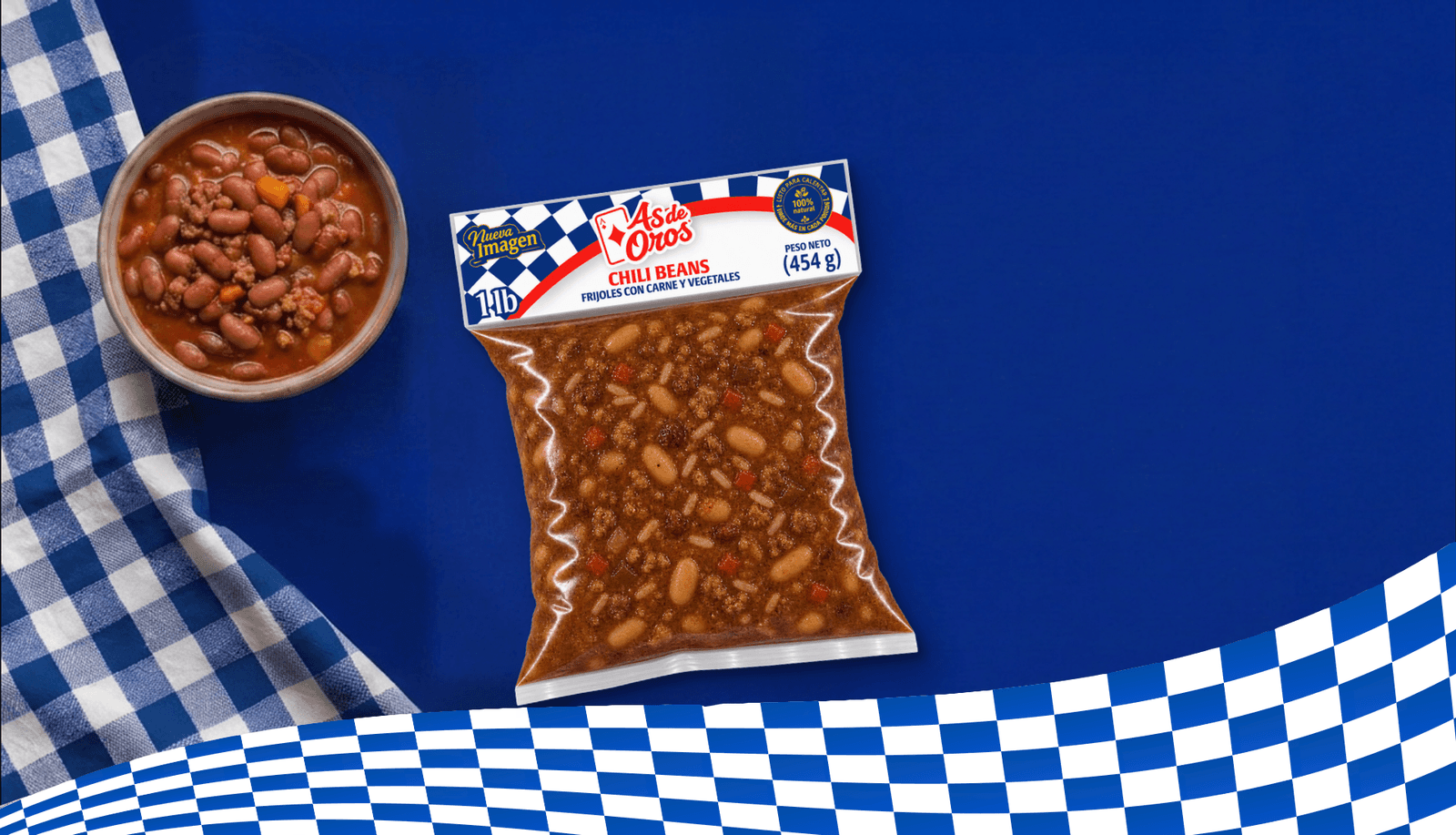 Chili Beans by Difrico, served next to its package.